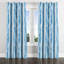 Rideaux à rayures pour chambre à coucher - Rideau à œillets à rayures givrées bleu et blanc - 1 panneau-1617733787-1617733791