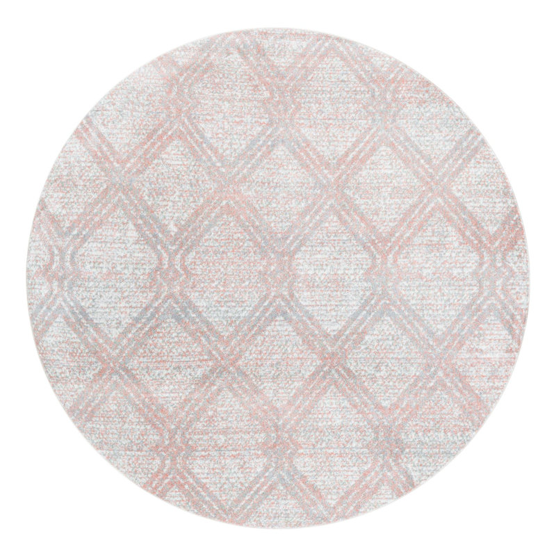 Langley Street® Modern Trellis Massie Rug, Round 5'3", Light Blue