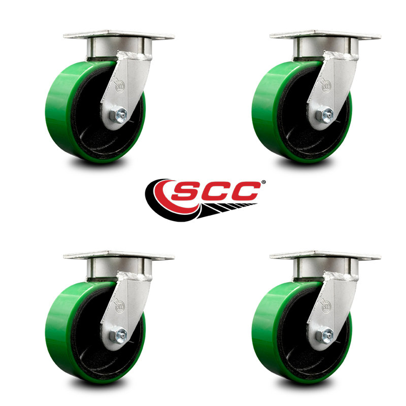 Ensemble de roulettes à plateau pivotant, Vert