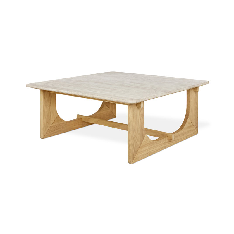 Portico Square Coffee Table, White Oak