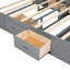 Lit plateforme en bois avec rangement pour chaussures avec tête de lit et 4 tiroirs-321557495