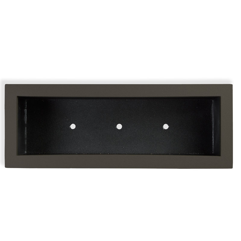 Milan Tall Polymer Box, 19" H x 43" W x 15" D, Slate Gray