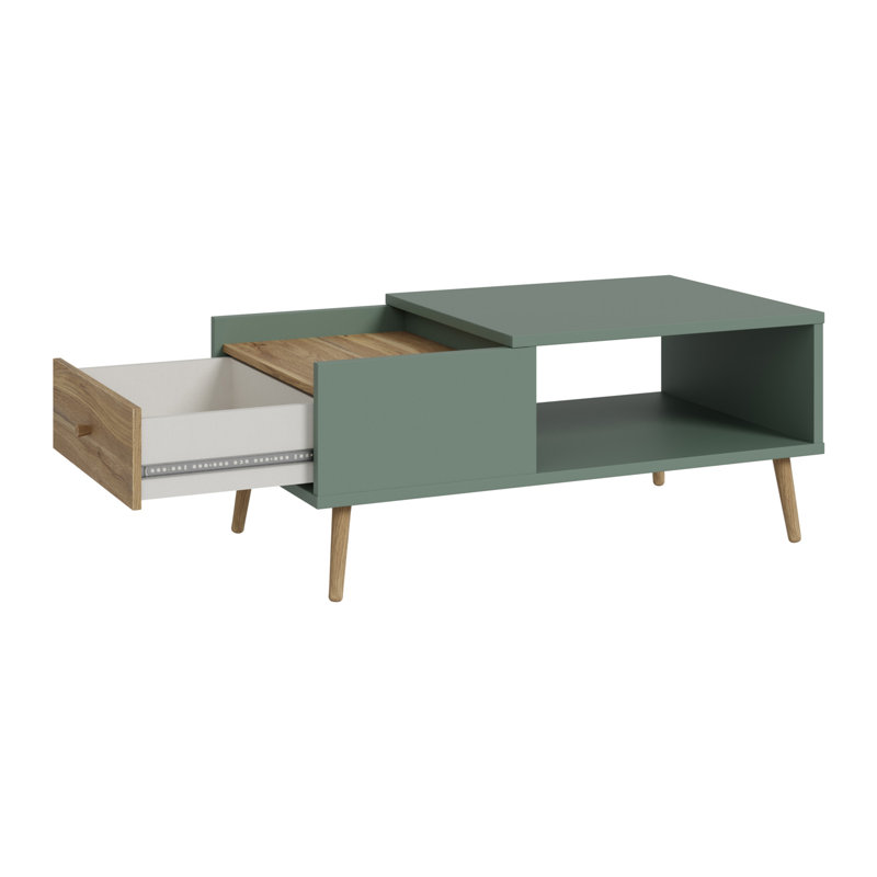 HARLLSON Coffee Table with Storage, Sage/Oak