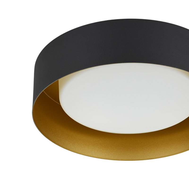 Modern Led Flush Mount 5 CCt Adjustable, Black