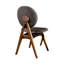 Chaise d'appoint revêtue de lin King Louis-686929144