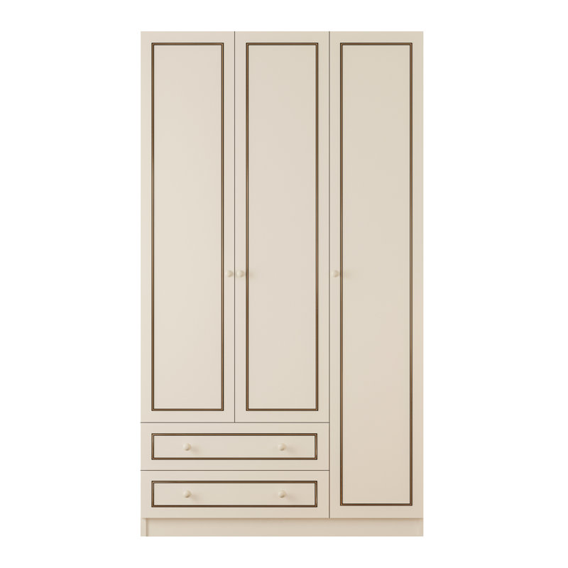 Vanbuskirk 3 Door Manufactured Wood Wardrobe