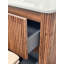 Meuble-lavabo mural 30 po avec 2 tiroirs, meuble-lavabo flottant ECO avec évier et drain, noyer rétro
