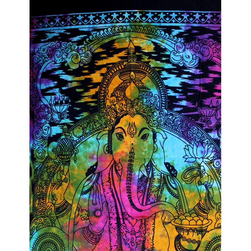 Tapisserie de teinture en coton ganesh
