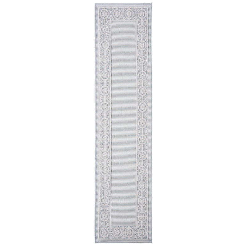 Tapis d'intérieur / extérieur géométrique Murielle Performance, Tapis de couloir 2 pi x 8 pi