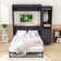 Lit escamotable en bois avec garde-robe