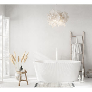 Baignoire 59 po en blanc brillant avec bordure 59 po