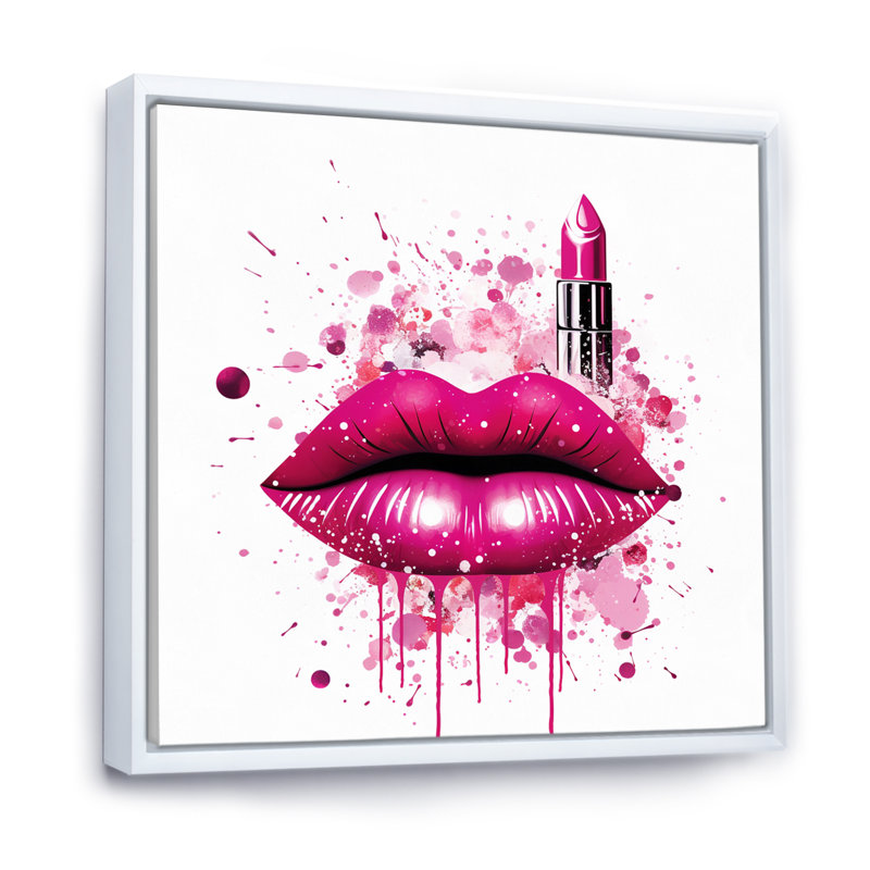 «Beauty World», reproduction sur toile, Cadre flottant blanc, H 36 po x l 36 po x P 1,5 po