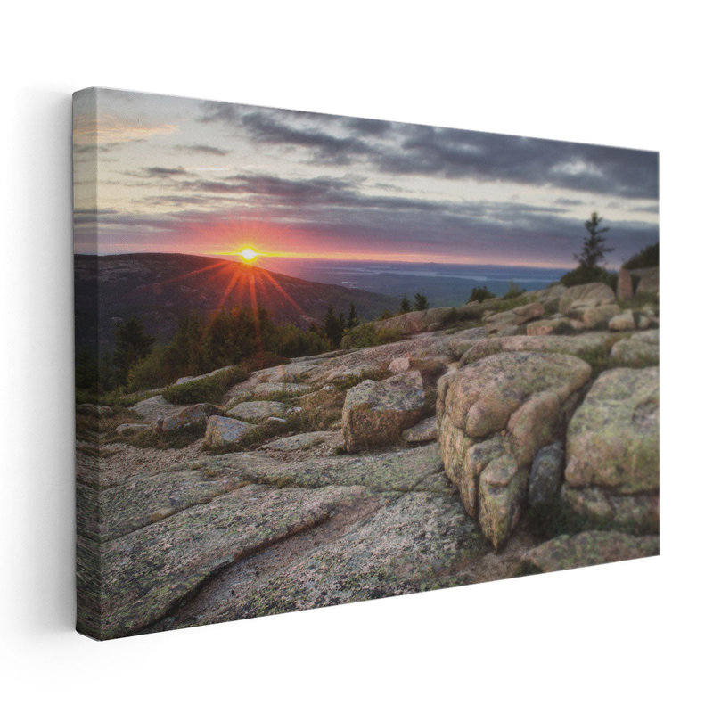 «Acadia National Park Sunset», reproduction d'art sur toile, H 20 po x l 30 po