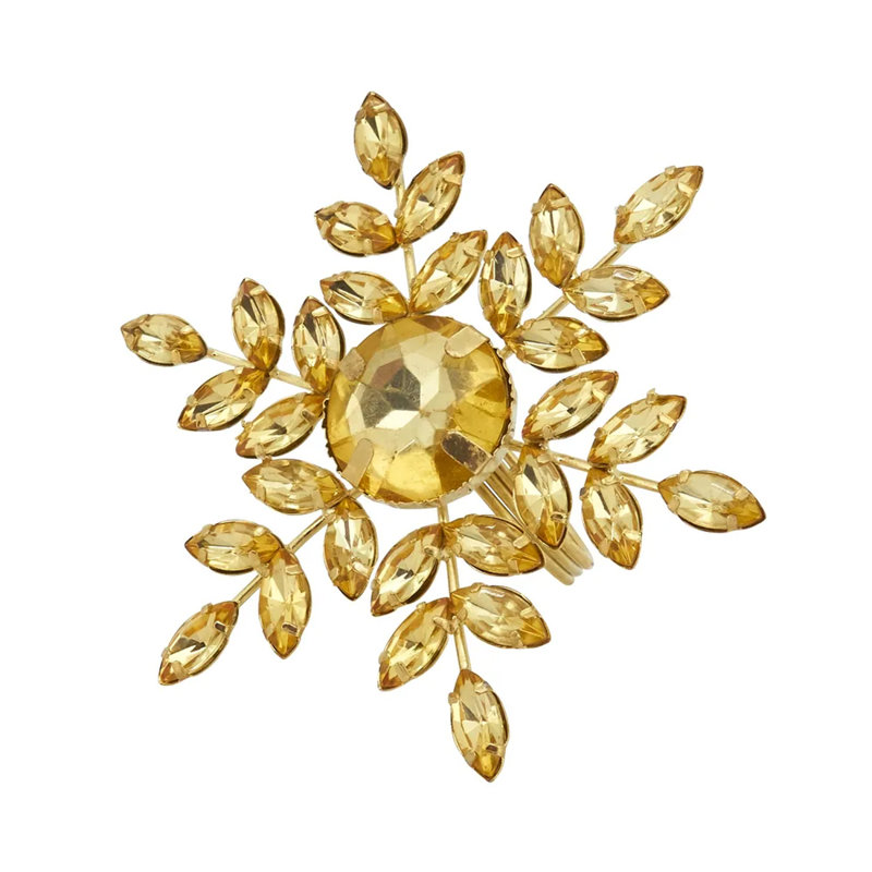 Perles de verre, porte-serviette en fer, Or