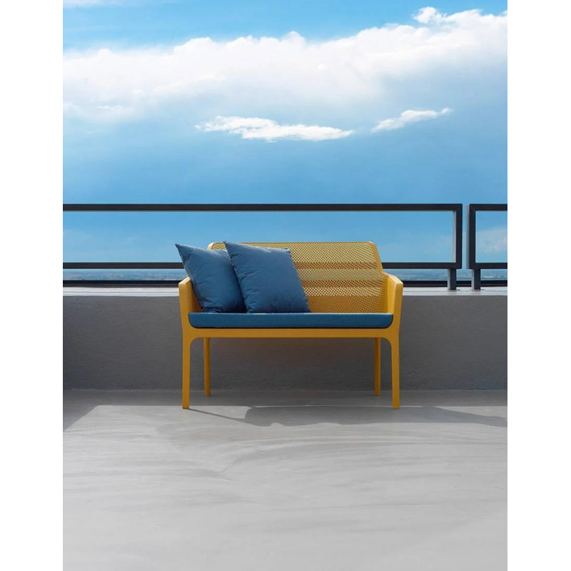 Net Outdoor Bench, Yellow