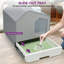 Adona Plastic Enclosed Litter Box with Scoop-88596632