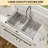 36" L x 22" W Drop In Double Bowl Kitchen Sink Workstation Low-Divide 50/50 Stainless Steel Sink