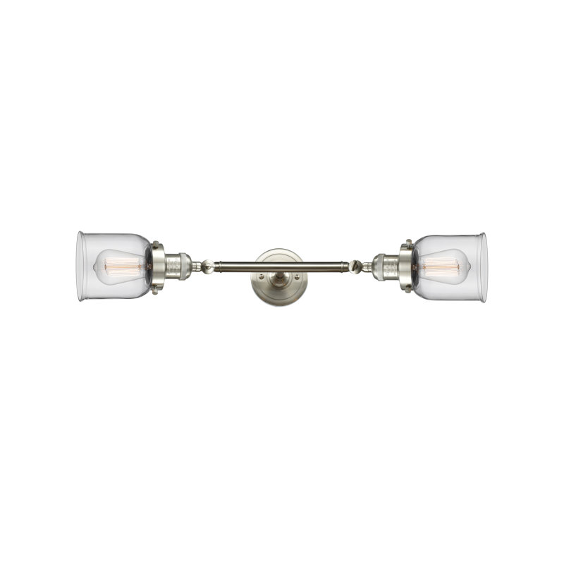 ClipperCove 2 - Light Dimmable Vanity Light, 6 Watt Vinage LED Bulb, Clear, Brushed Satin Nickel