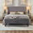 58.6" Bed Bench Metal Base With Storage Velvet-1385384224
