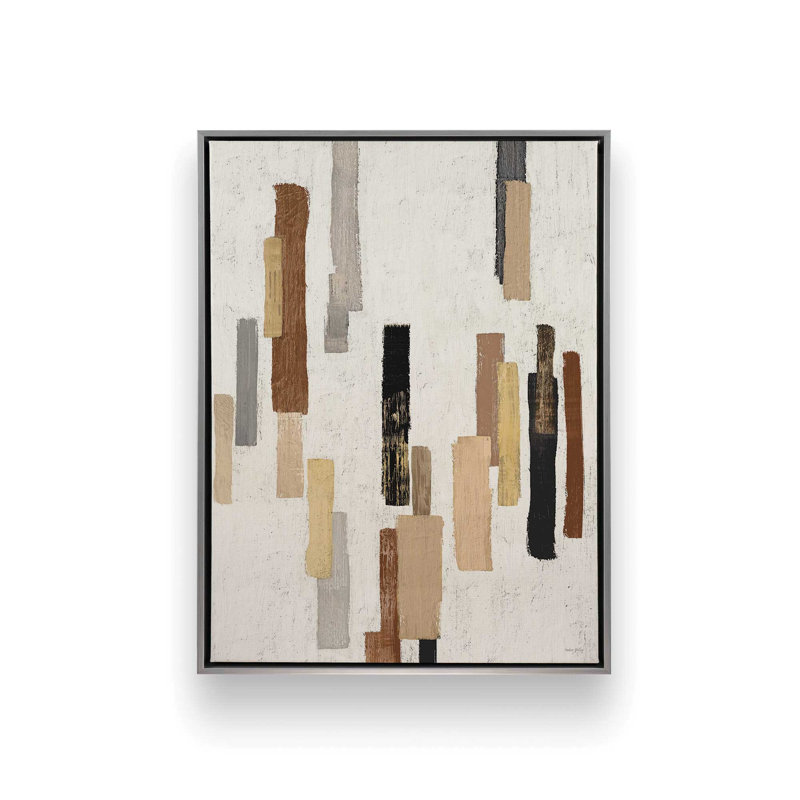 Reproduction d'art Harmonious Complexity II par Amber Sterling, L 24 po x H 32 po, Toile avec cadre, Argent