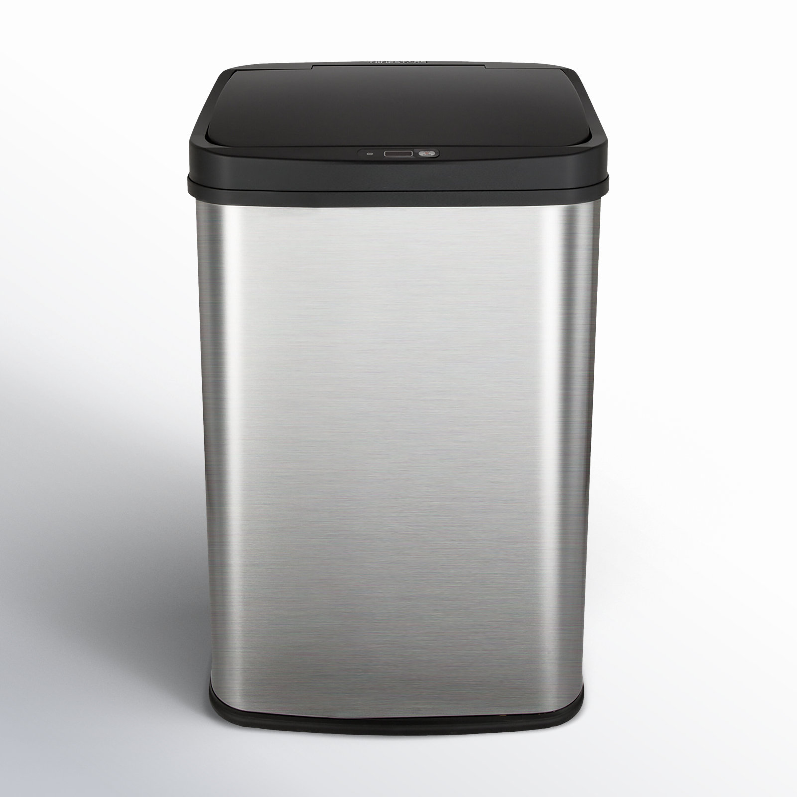 Nine Stars 13.2 Gallon Stainless Steel Motion Sensor Trash Can, Black