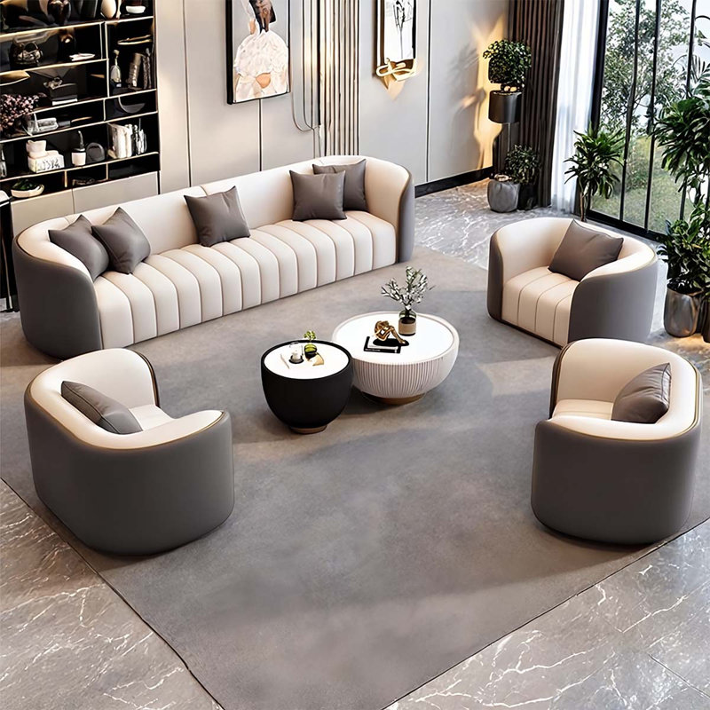 Ensemble de canapé de réception minimaliste gris