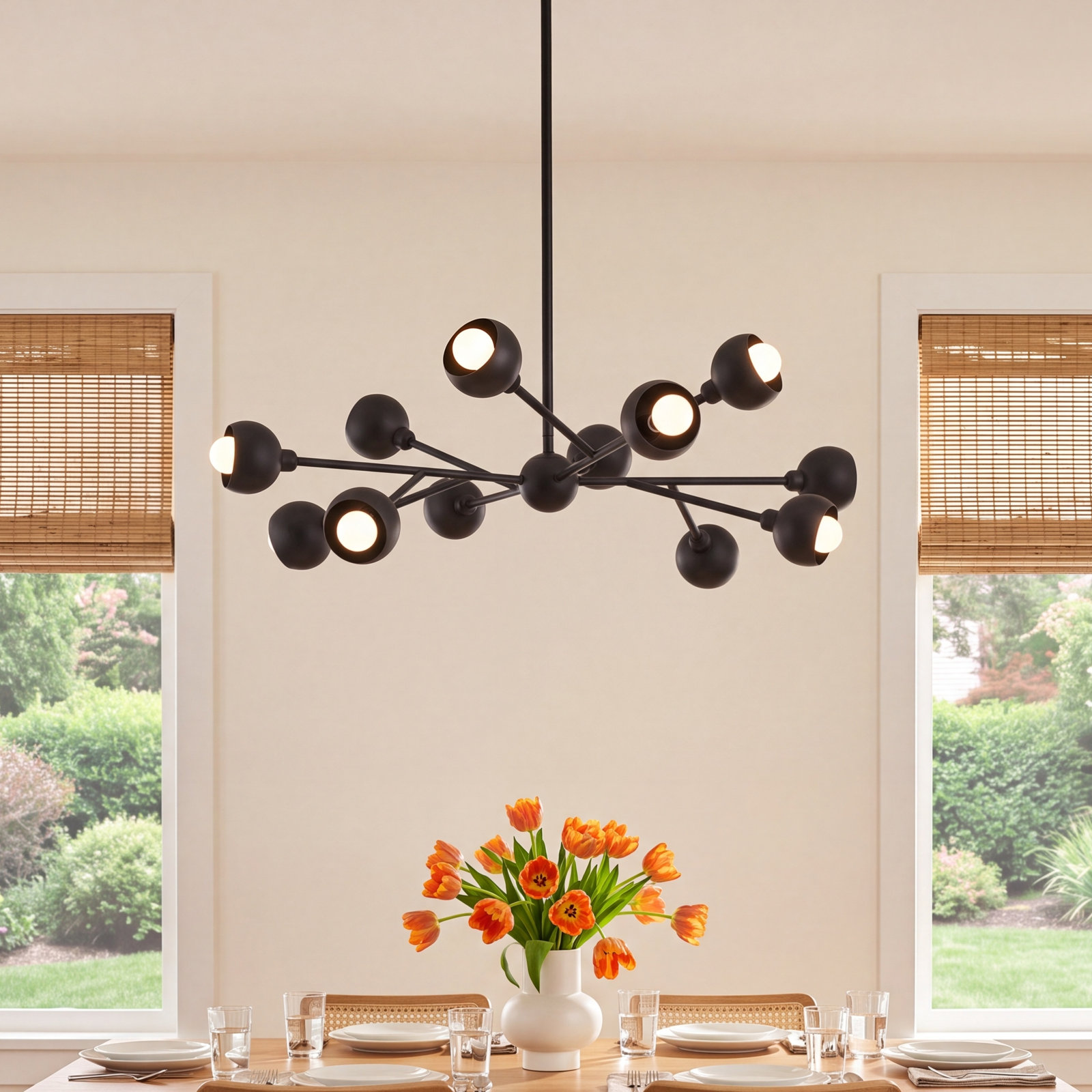 Hudgins 12 - Light Dimmable Sputnik Chandelier