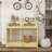Wood 39" Boho Console Table for Entryway, Behind Sofa Table with Rattan Drawers-13547910