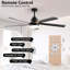 Ventilateur de plafond de 65 pouces avec lumière, ventilateur à DEL à 5 pales et à intensité variable avec télécommande, conception moderne et silencieuse pour le salon et la chambre à coucher (silencieux / 6 vitesses / réversible / moteur à cou
