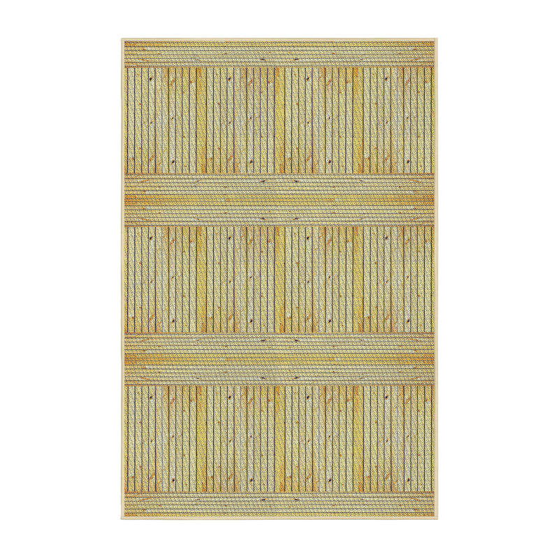 Tapis de zone brune à motifs, Rectangle 4 pi x 6 pi