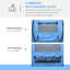 Czech 4 Person Pop-up Camping Tent w/ Ground Sheet 4 Windows Sky Blue