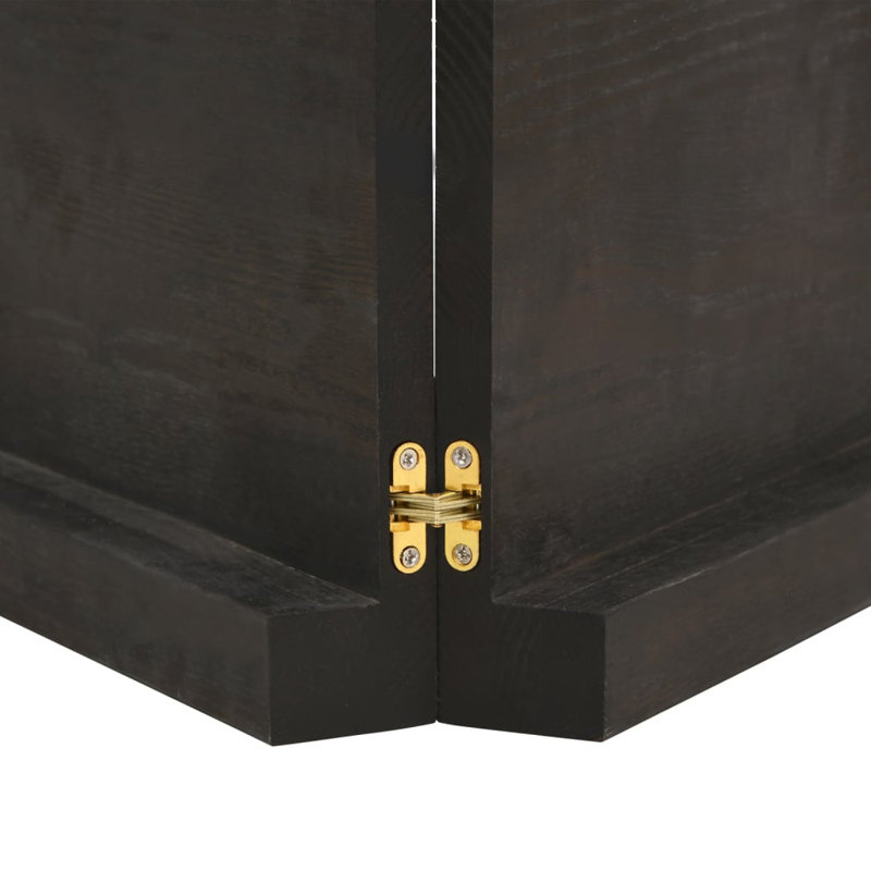 Table Top Solid Wood Oak, 40cm H x 120cm W x 6cm D, Dark Brown
