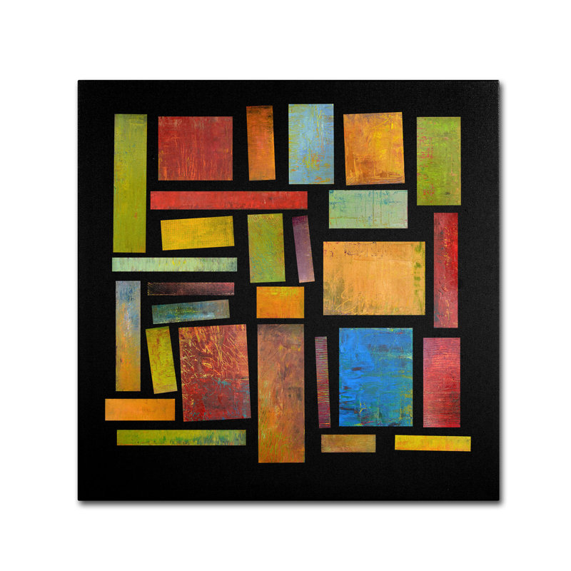 Colley 'Building Blocks Three, impression sur toile tendue, H 24 po x l 24 po x P 2 po