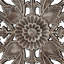 Ensemble de 2 décorations murales en bois vieilli avec fleurs de lotus couleur bronze l 15,75 po x H 31,5 po x P 0,59 po