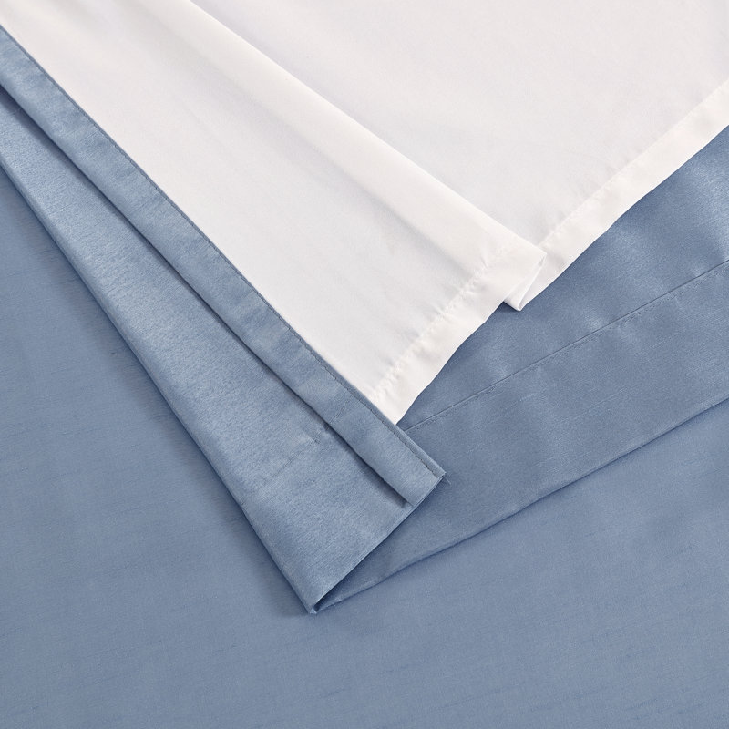 Eisenhart Semi Sheer Curtain Pair, Dusty Blue, 54" W x 96" L