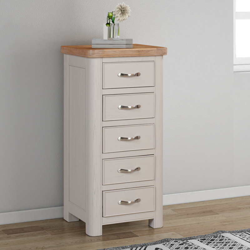 Comfrey 50cm W 5 - Drawer Chest of Drawers, Grey
