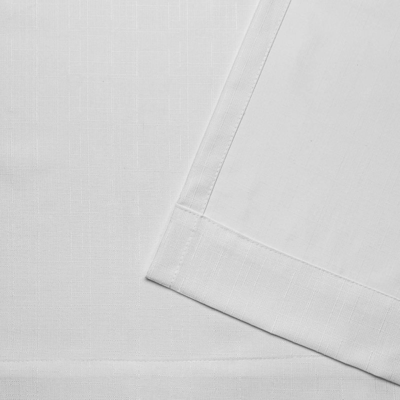 Rideau en polyester, L 54 po x L 84 po, Blanc