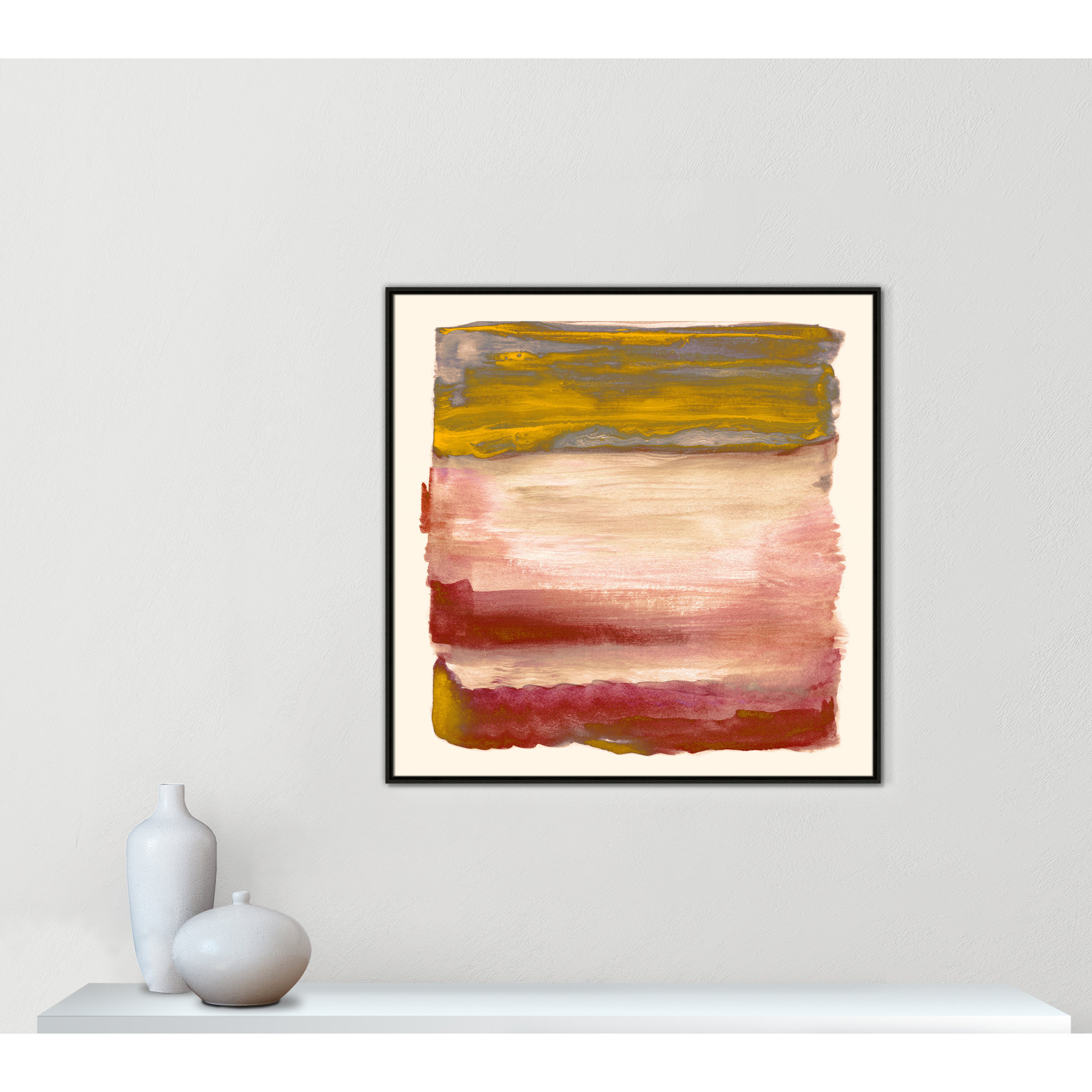 Yellow Sky I Print by Nan, 41.5" H x 41.5" W, Espresso