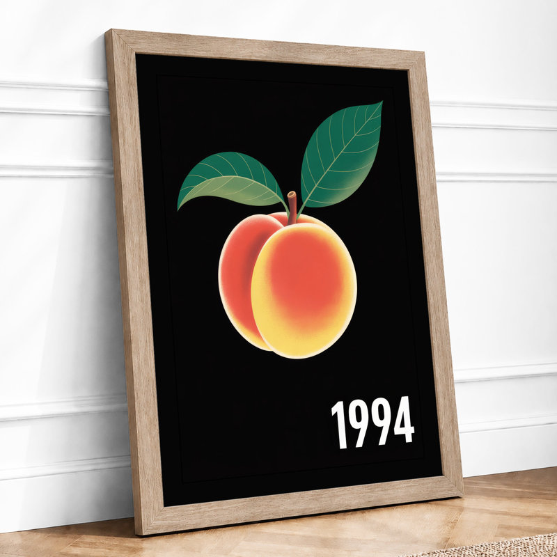 Luminous Peach Modern - Print, A2 - 59.4 x 42.0 cm, Oak
