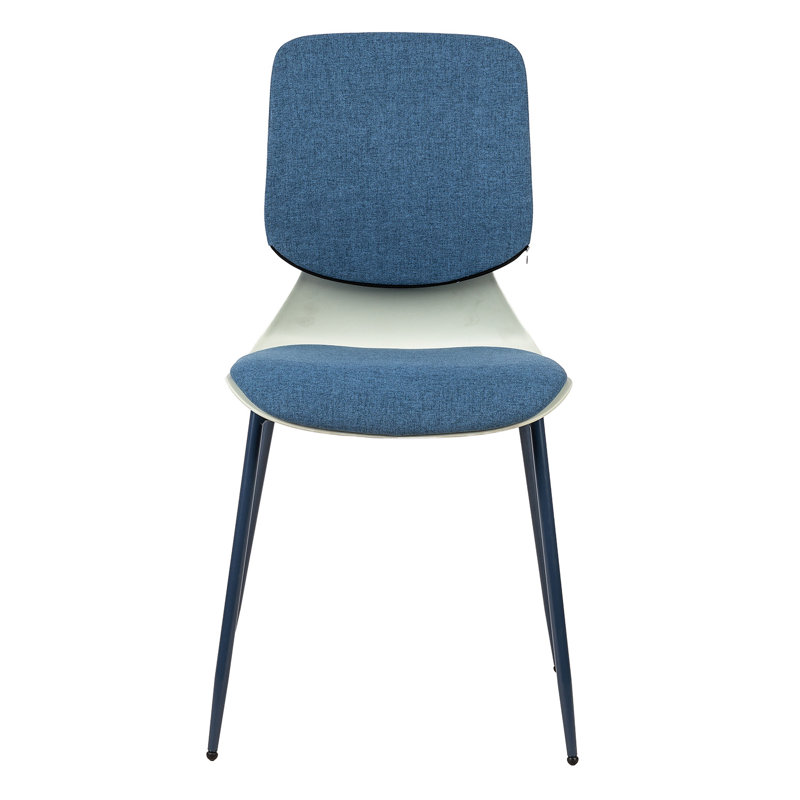 Chaise d'appoint rembourrée en lin Gigu, Bleu