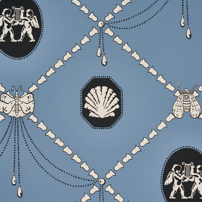 Schumacher X Backdrop Wallpaper Roll, Blue