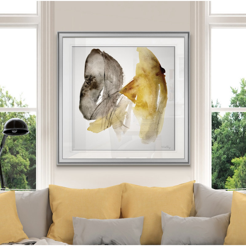 " Calendula I ", 28" H x 28" W, Silver Framed
