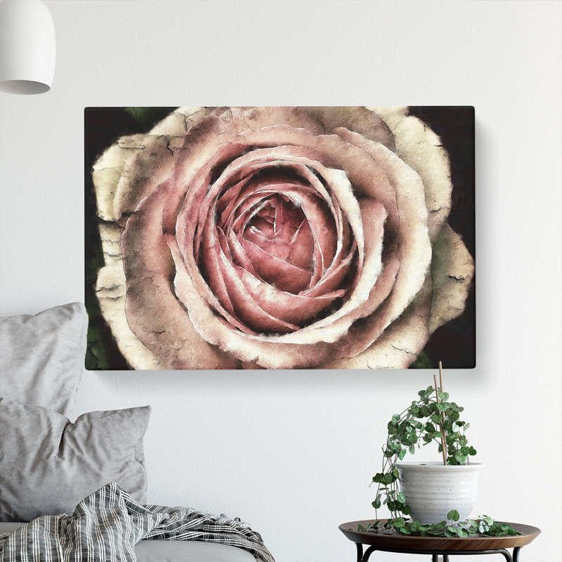Pink Rose Flower Vol.3 - Wrapped Canvas, 50cm H x 76cm W x 3cm D