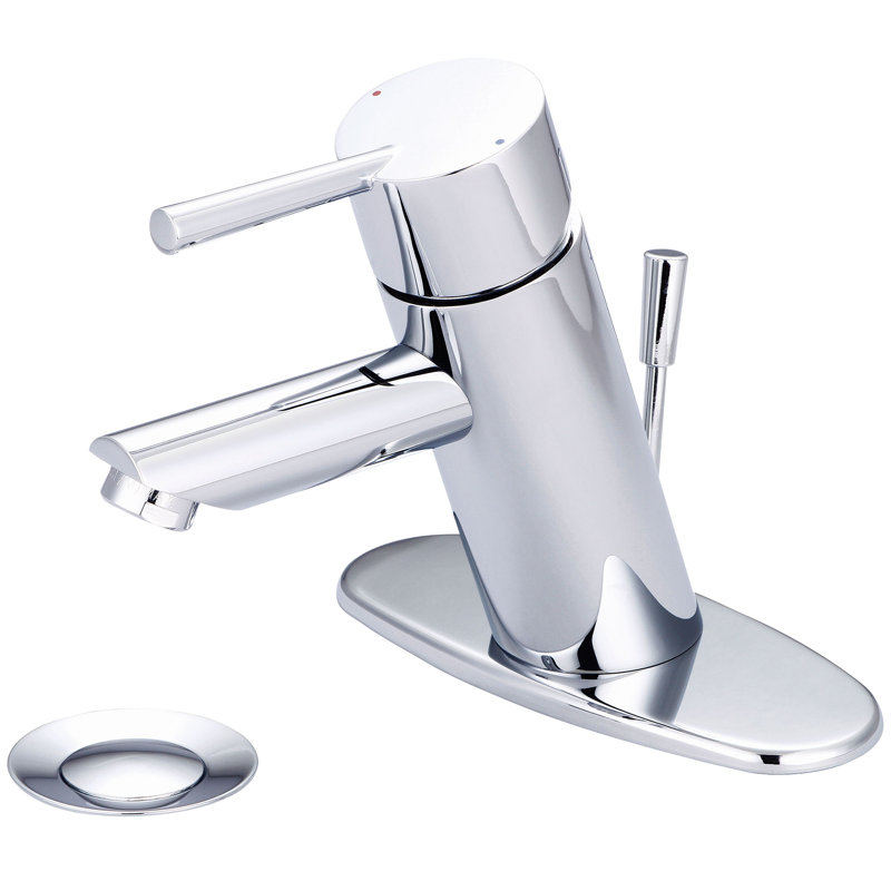 Single-handle Bathroom Faucet with Drain Assembly, Chrome
