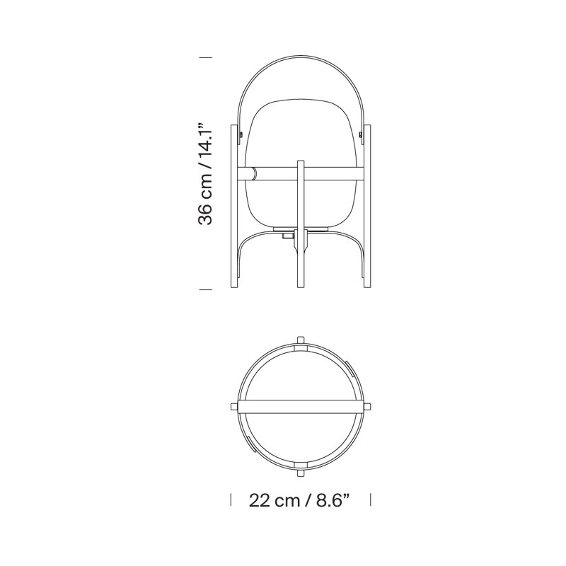 Cesta Alubat Table, Orange