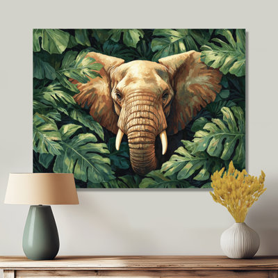 Tête d'éléphant Guidi dans la jungle II - Éléphant, art mural