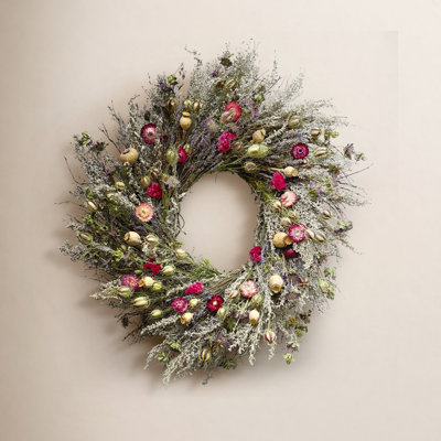 22" Handcrafted Poppy Pod Wreath