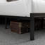 Base de lit plateforme en métal Paloma avec tête de lit en bois, aucun sommier nécessaire-43817454-43817455