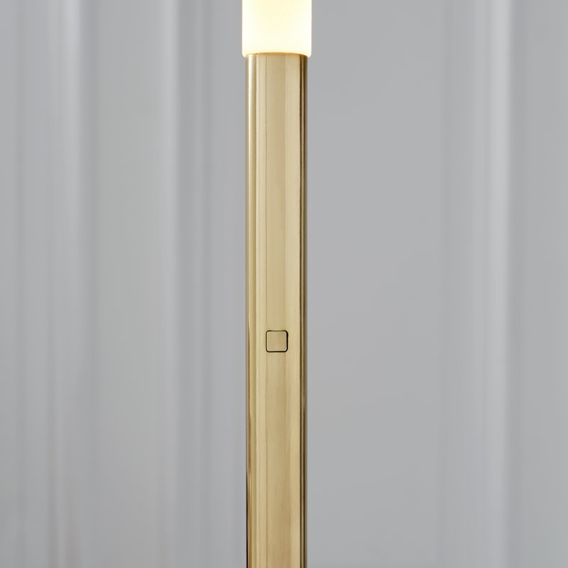 Rousseau LED Torchiere Floor Lamp, Antique Burnished Brass