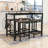Pipkin 5-Piece Dining Set, Rectangular Table with Steel Frame and Four Stools for Small Space-310902266-310902267